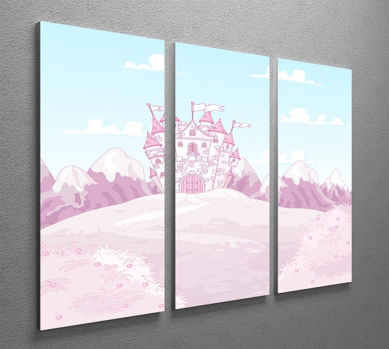 magic princess castle 3 Split Panel Canvas Print - Canvas Art Rocks - 2