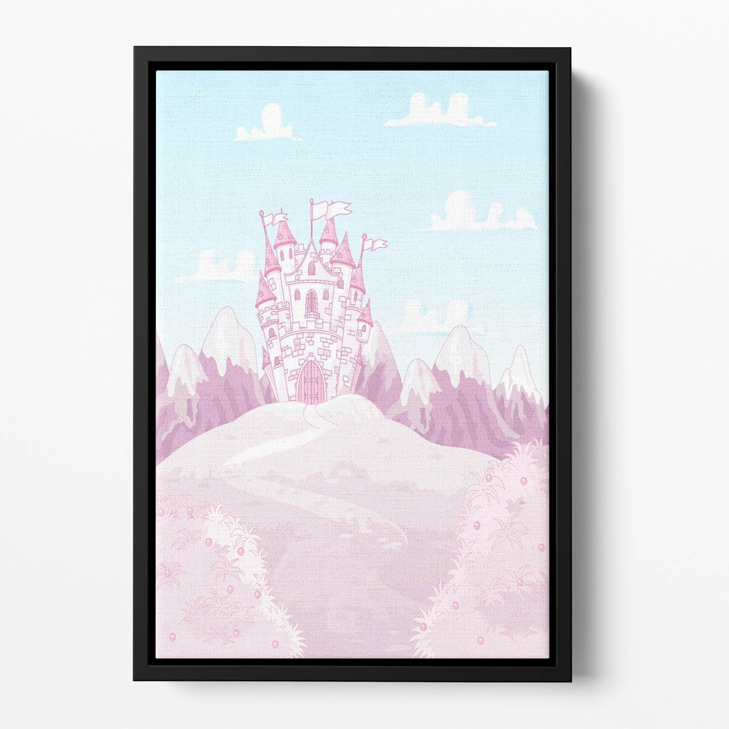 magic princess castle Floating Framed Canvas