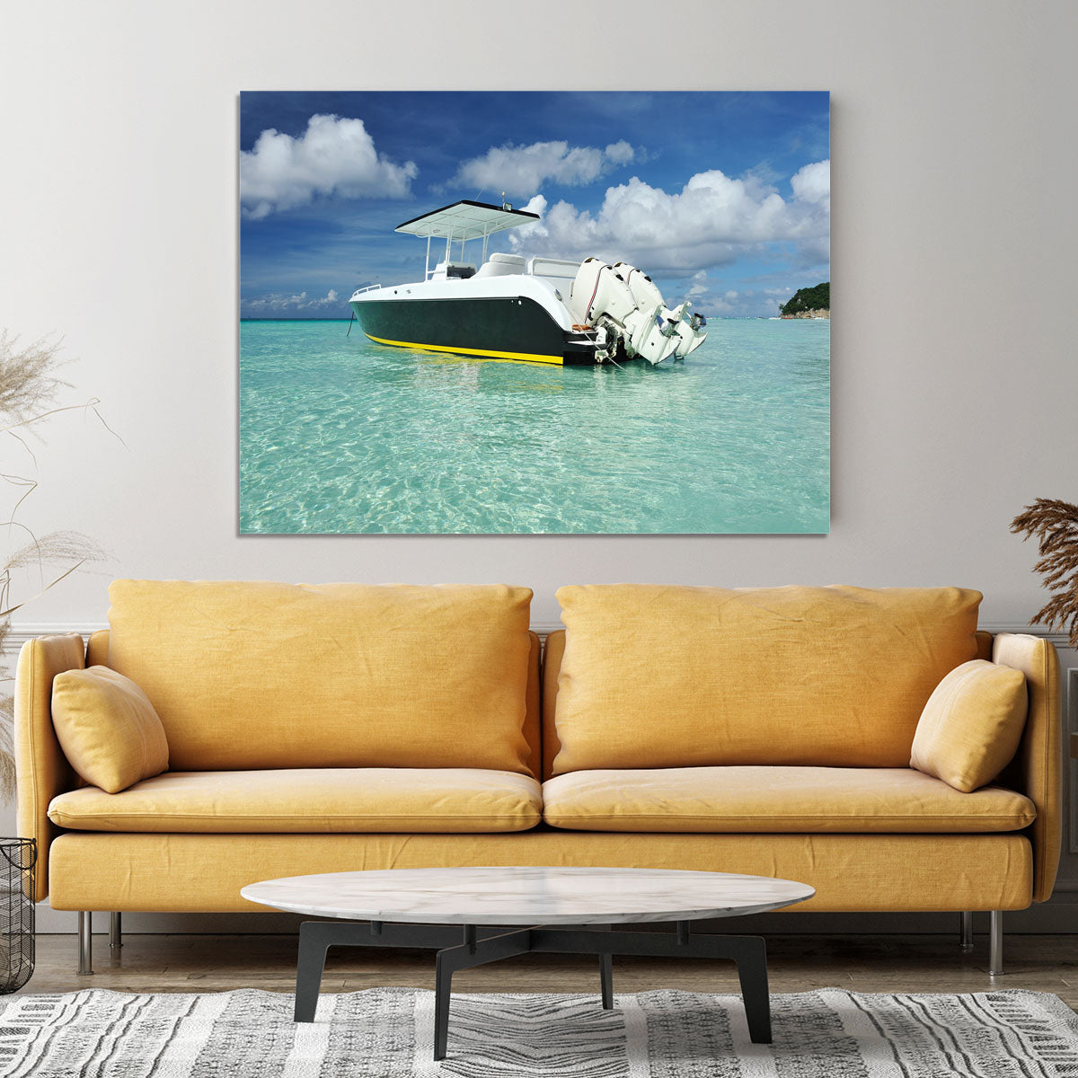 motor boat at Boracay island Canvas Print or Poster - Canvas Art Rocks - 4