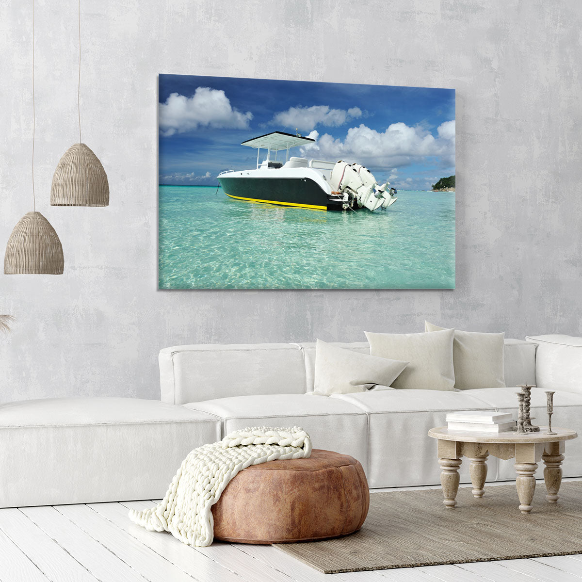 motor boat at Boracay island Canvas Print or Poster - Canvas Art Rocks - 6