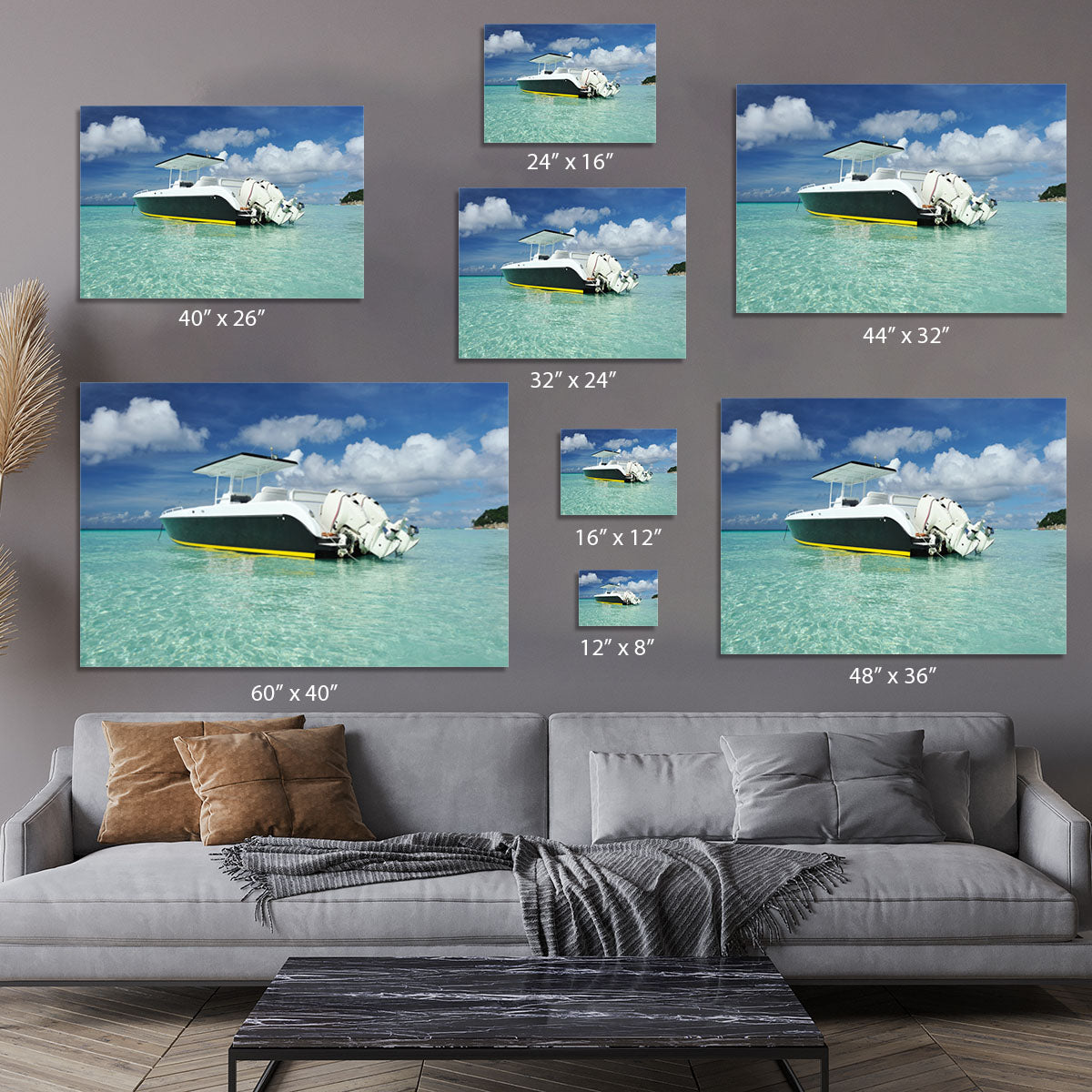 motor boat at Boracay island Canvas Print or Poster - Canvas Art Rocks - 7