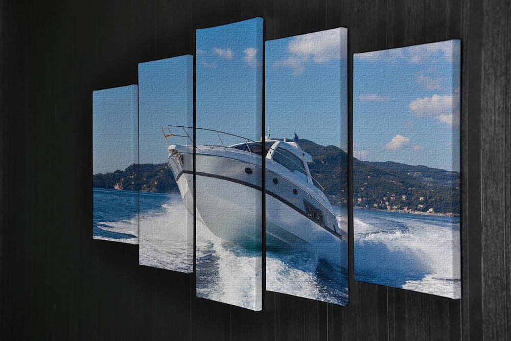 motor boat yachts Italy 5 Split Panel Canvas  - Canvas Art Rocks - 2