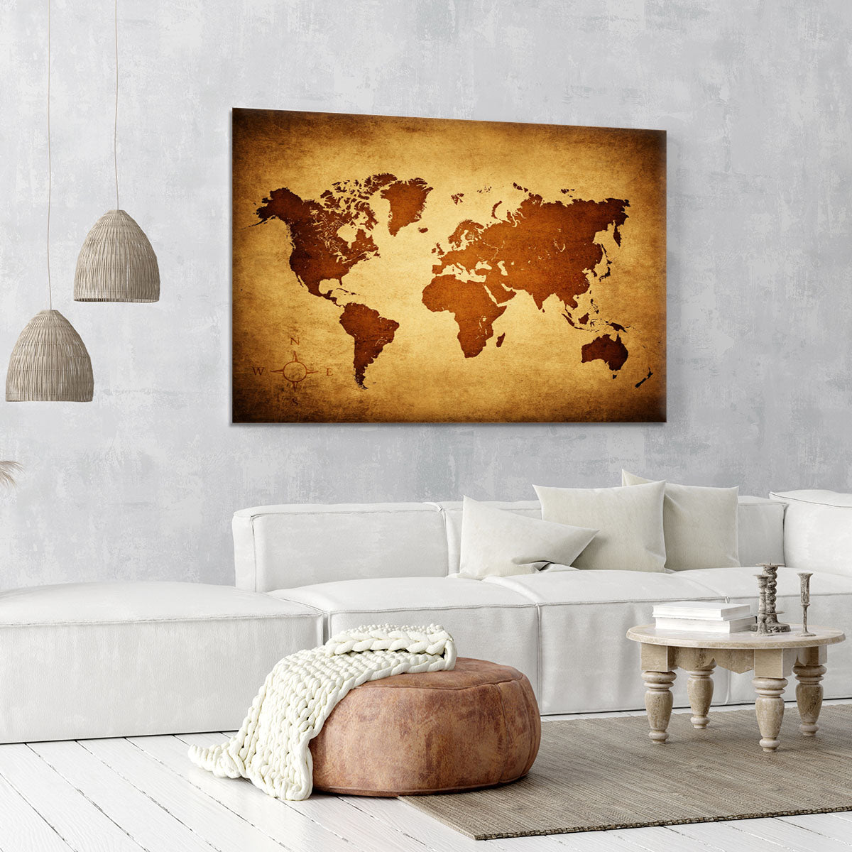 old map of the world Canvas Print or Poster - Canvas Art Rocks - 6