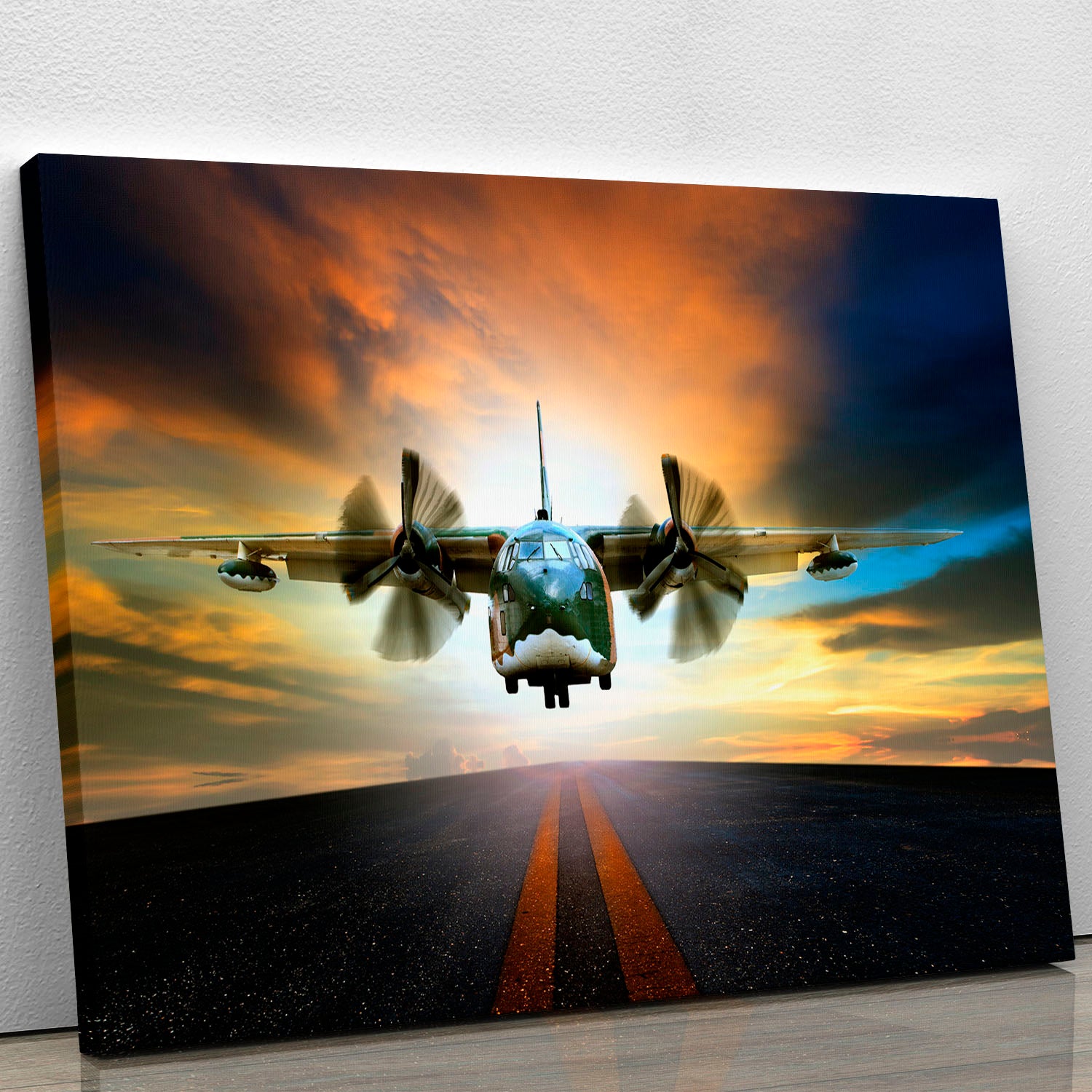 old military container plane Canvas Print or Poster - Canvas Art Rocks - 1