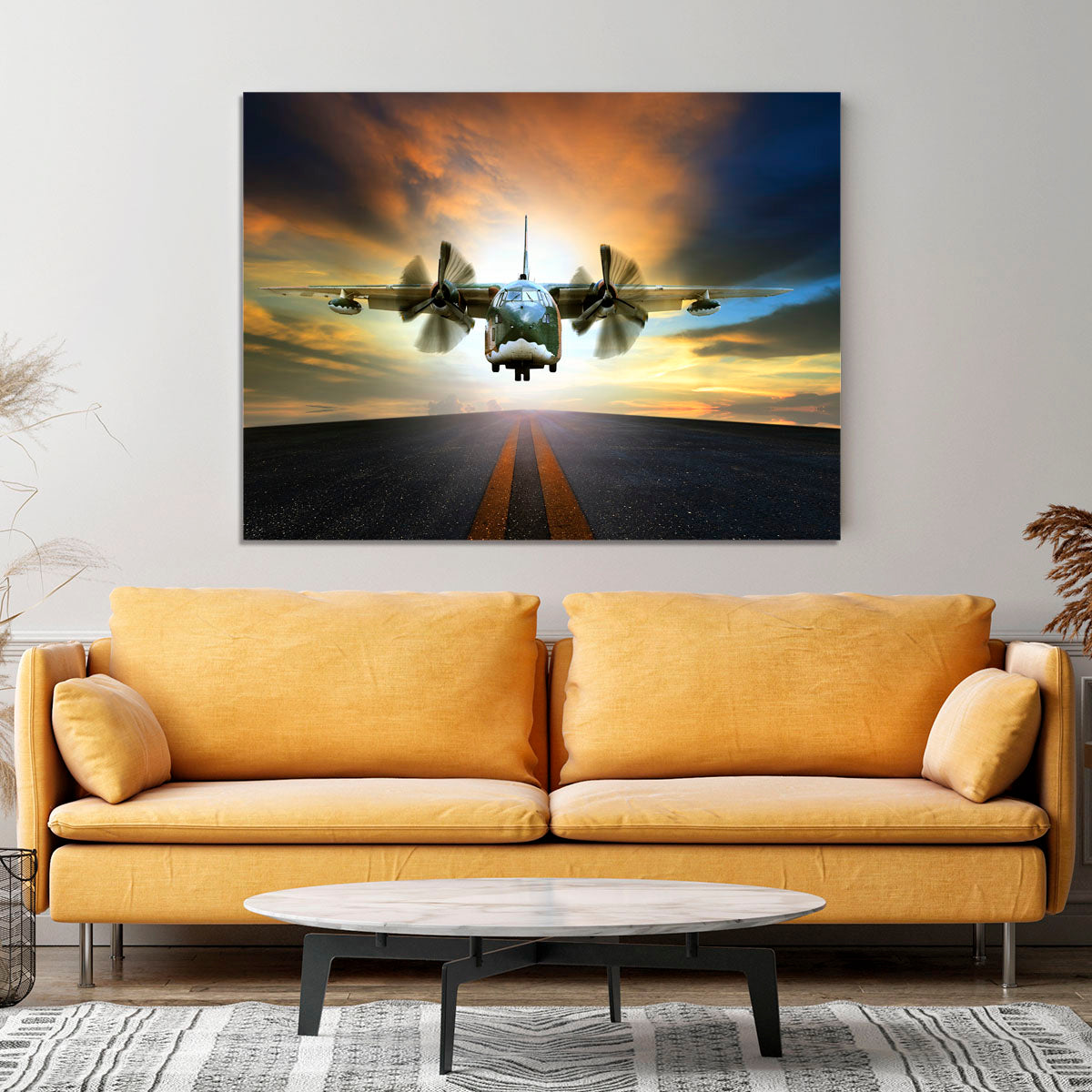 old military container plane Canvas Print or Poster - Canvas Art Rocks - 4