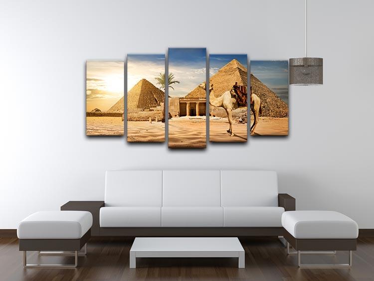 pyramid of Cheops 5 Split Panel Canvas  - Canvas Art Rocks - 3