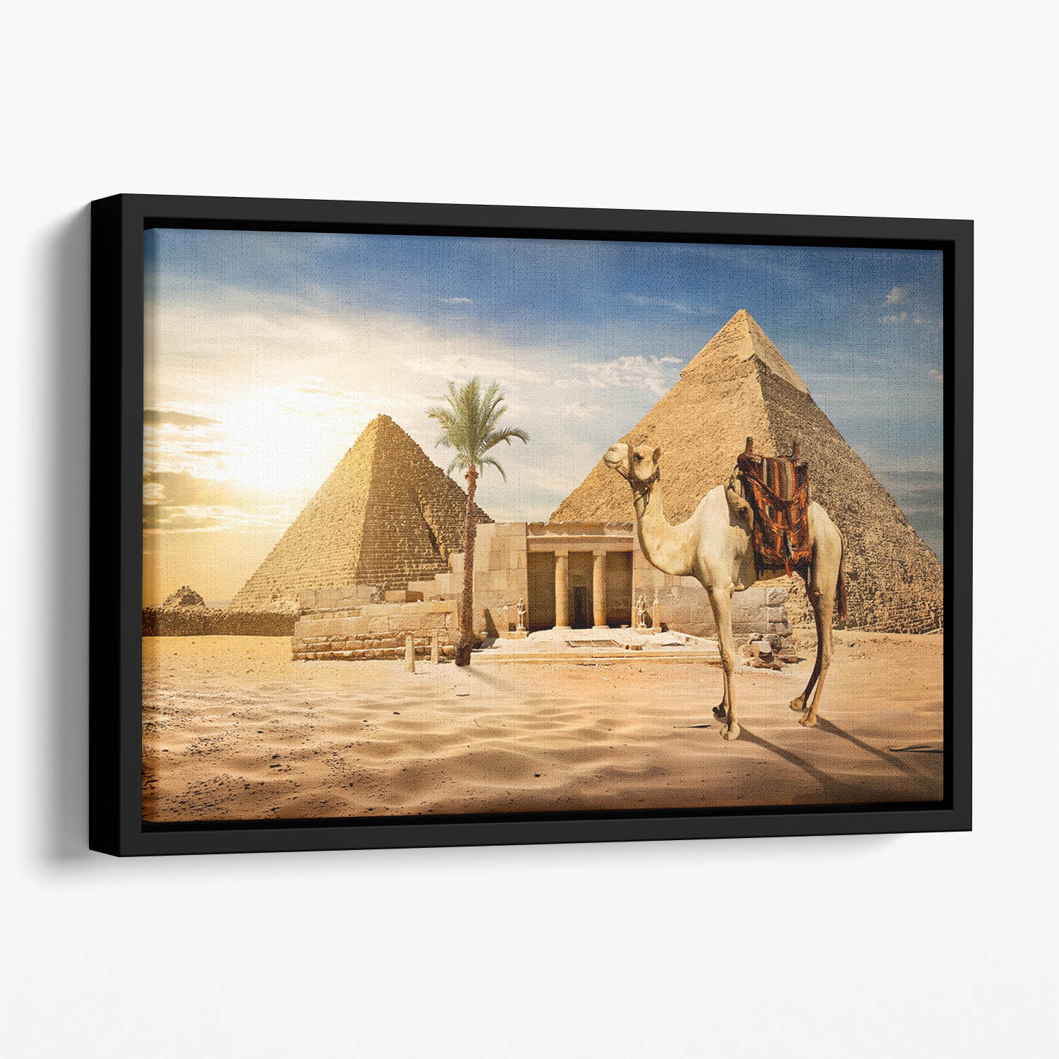 pyramid of Cheops Floating Framed Canvas