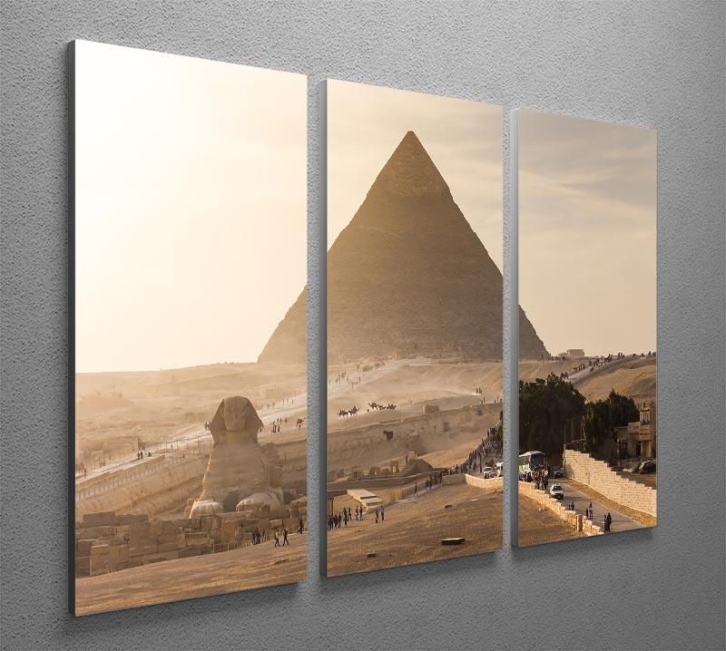 pyramid of Giza in Egypt 3 Split Panel Canvas Print - Canvas Art Rocks - 2