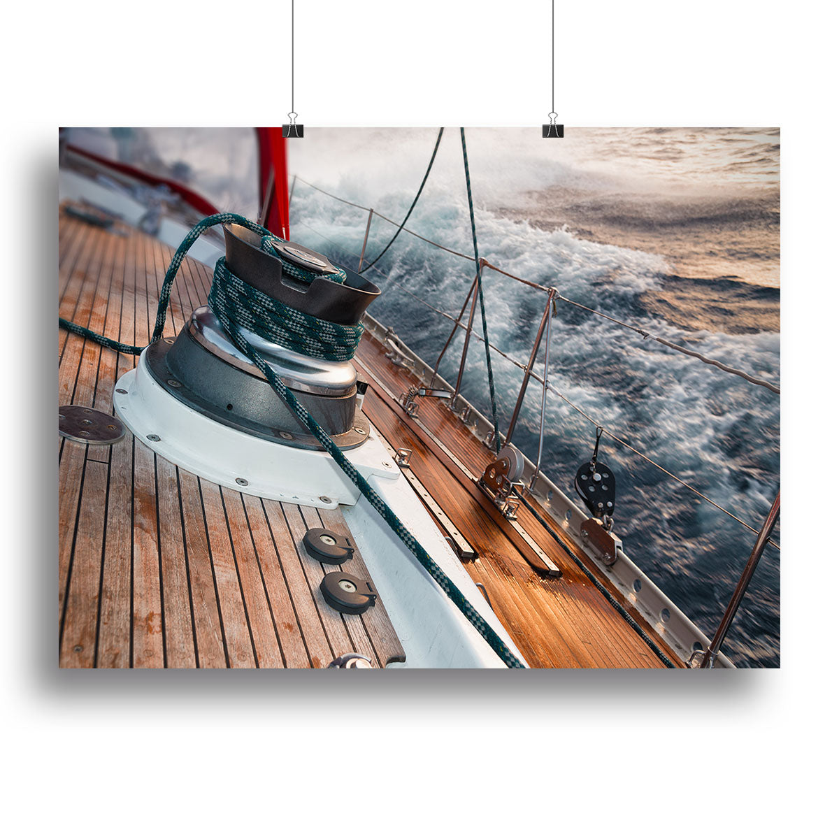 sail boat under the storm Canvas Print or Poster - Canvas Art Rocks - 2