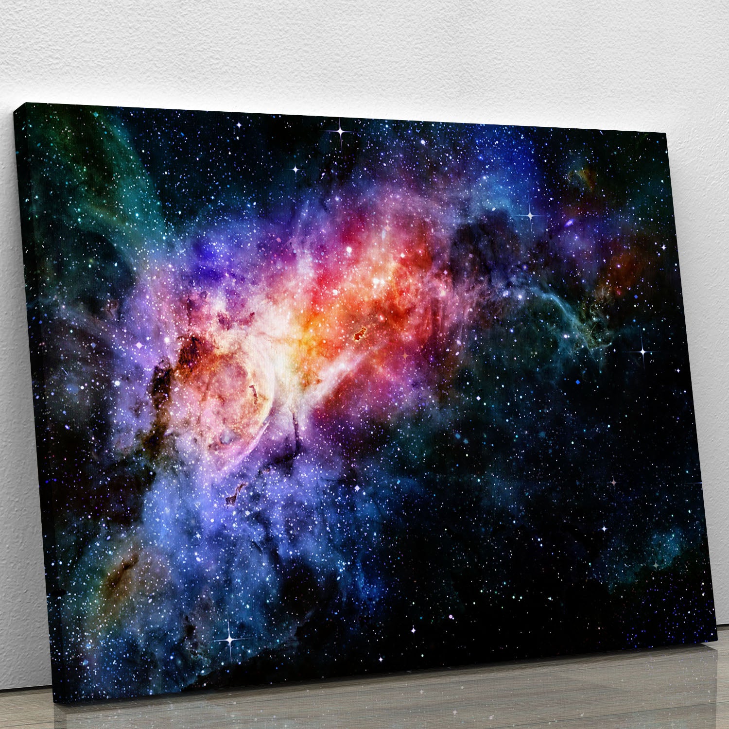 starry deep outer space nebula and galaxy Canvas Print or Poster - Canvas Art Rocks - 1