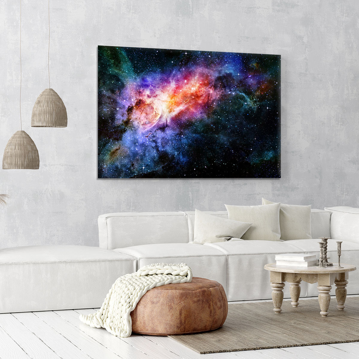 starry deep outer space nebula and galaxy Canvas Print or Poster - Canvas Art Rocks - 6