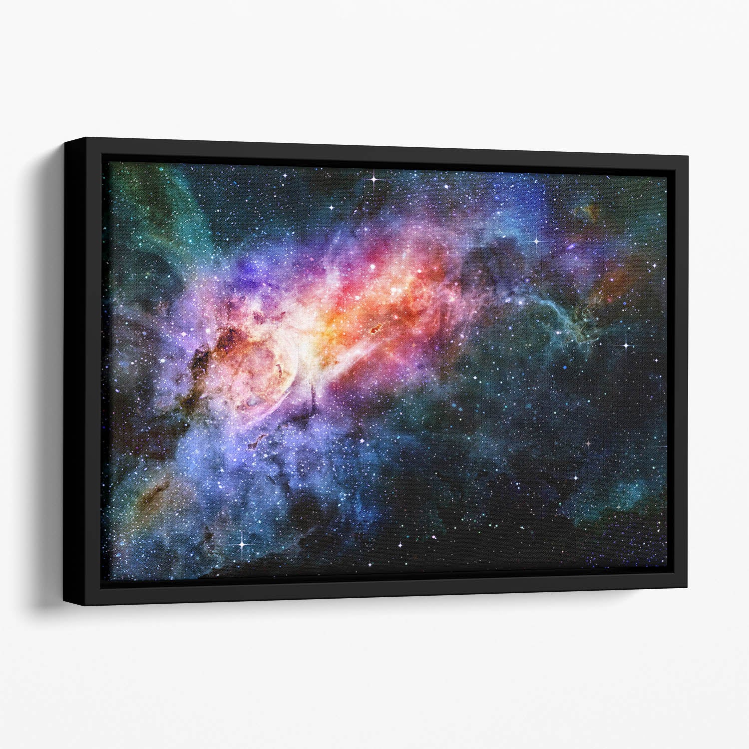 starry deep outer space nebula and galaxy Floating Framed Canvas