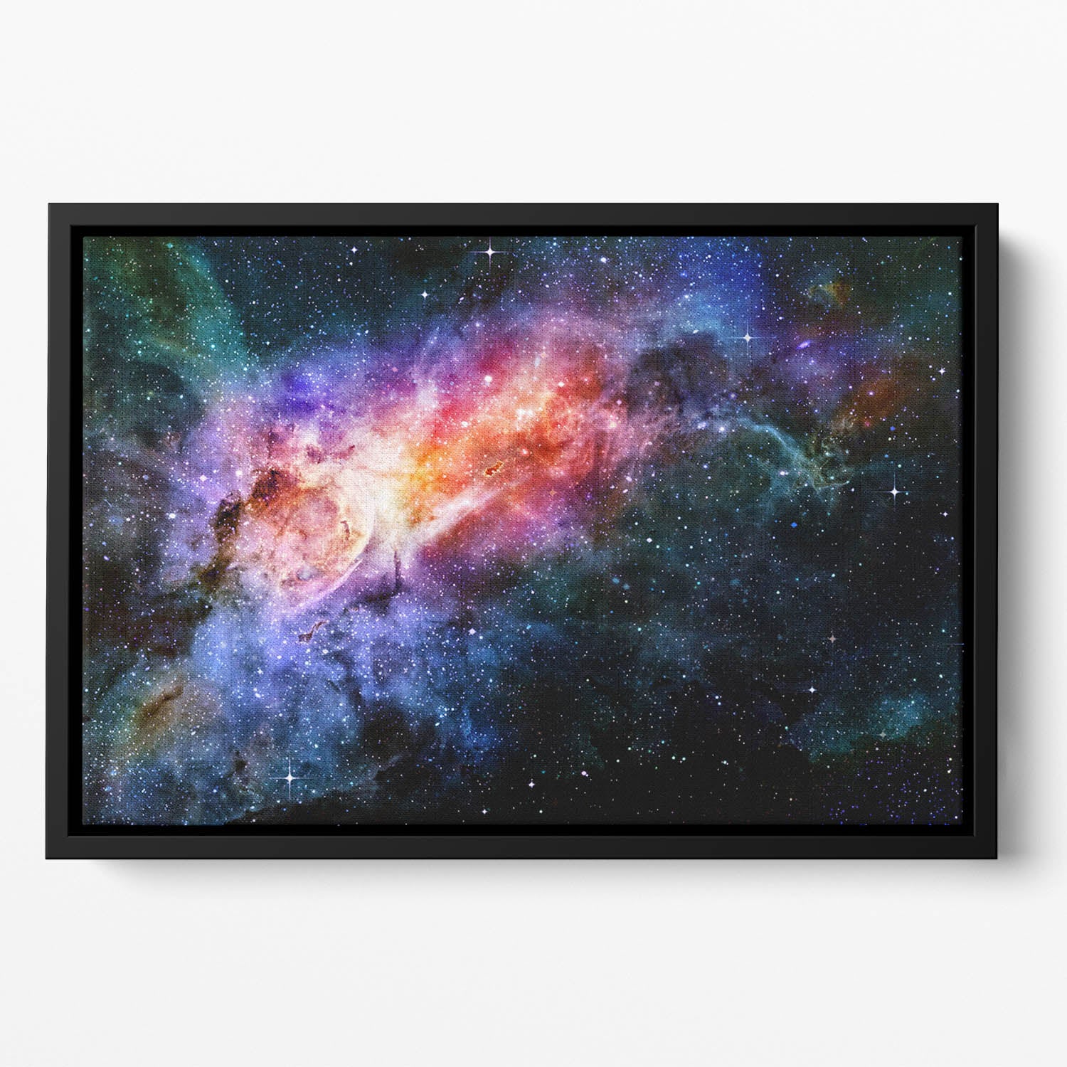 starry deep outer space nebula and galaxy Floating Framed Canvas