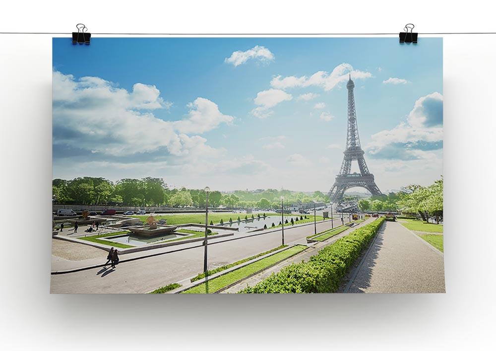 sunny morning and Eiffel Towe Canvas Print or Poster - Canvas Art Rocks - 2