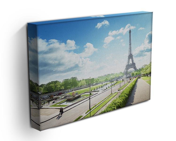 sunny morning and Eiffel Towe Canvas Print or Poster - Canvas Art Rocks - 3