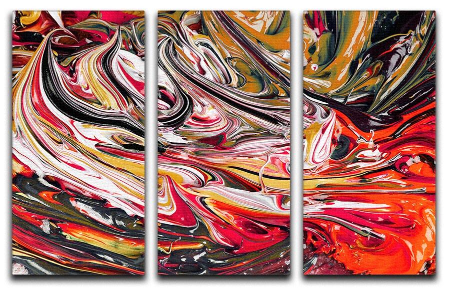 swirl - new 3 Split Panel Canvas Print - Canvas Art Rocks - 1