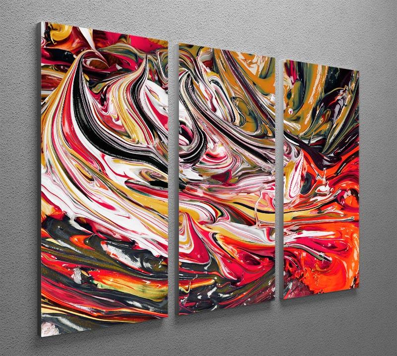 swirl - new 3 Split Panel Canvas Print - Canvas Art Rocks - 2