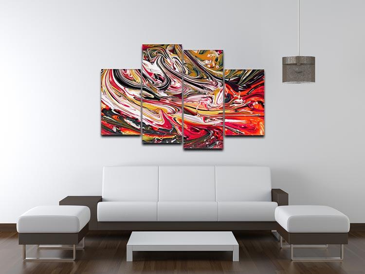 swirl - new 4 Split Panel Canvas - Canvas Art Rocks - 3