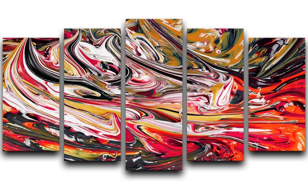 swirl - new 5 Split Panel Canvas  - Canvas Art Rocks - 1