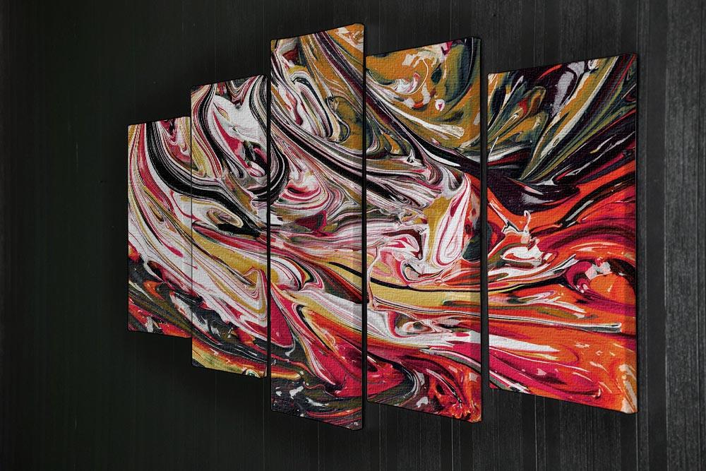 swirl - new 5 Split Panel Canvas - Canvas Art Rocks - 2