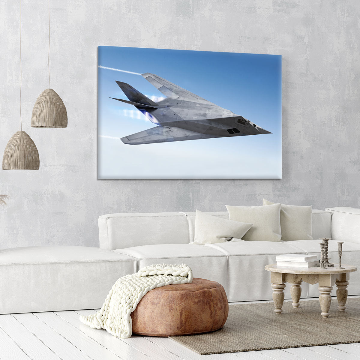 tealth aircraft streaking through the sky Canvas Print or Poster - Canvas Art Rocks - 6