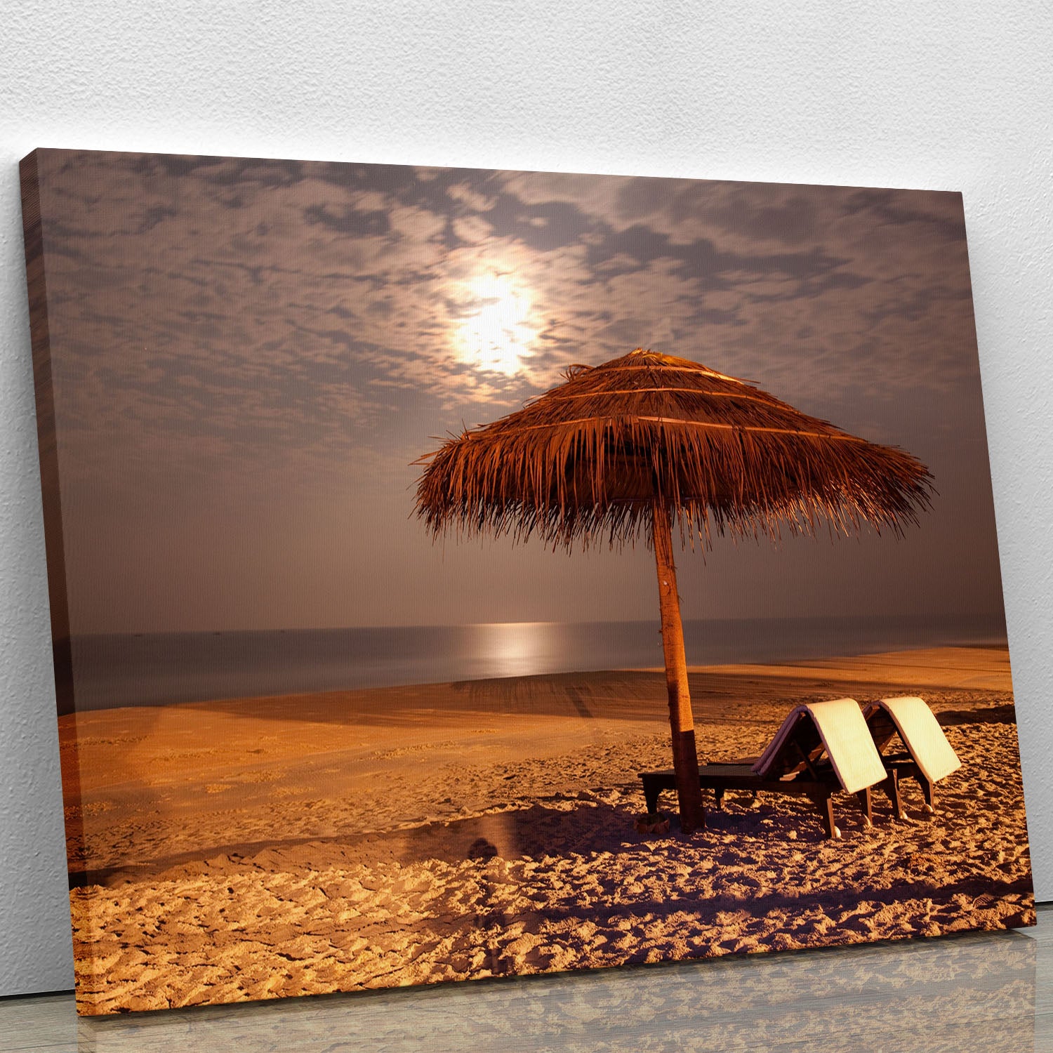the sunset beach landscape Canvas Print or Poster - Canvas Art Rocks - 1
