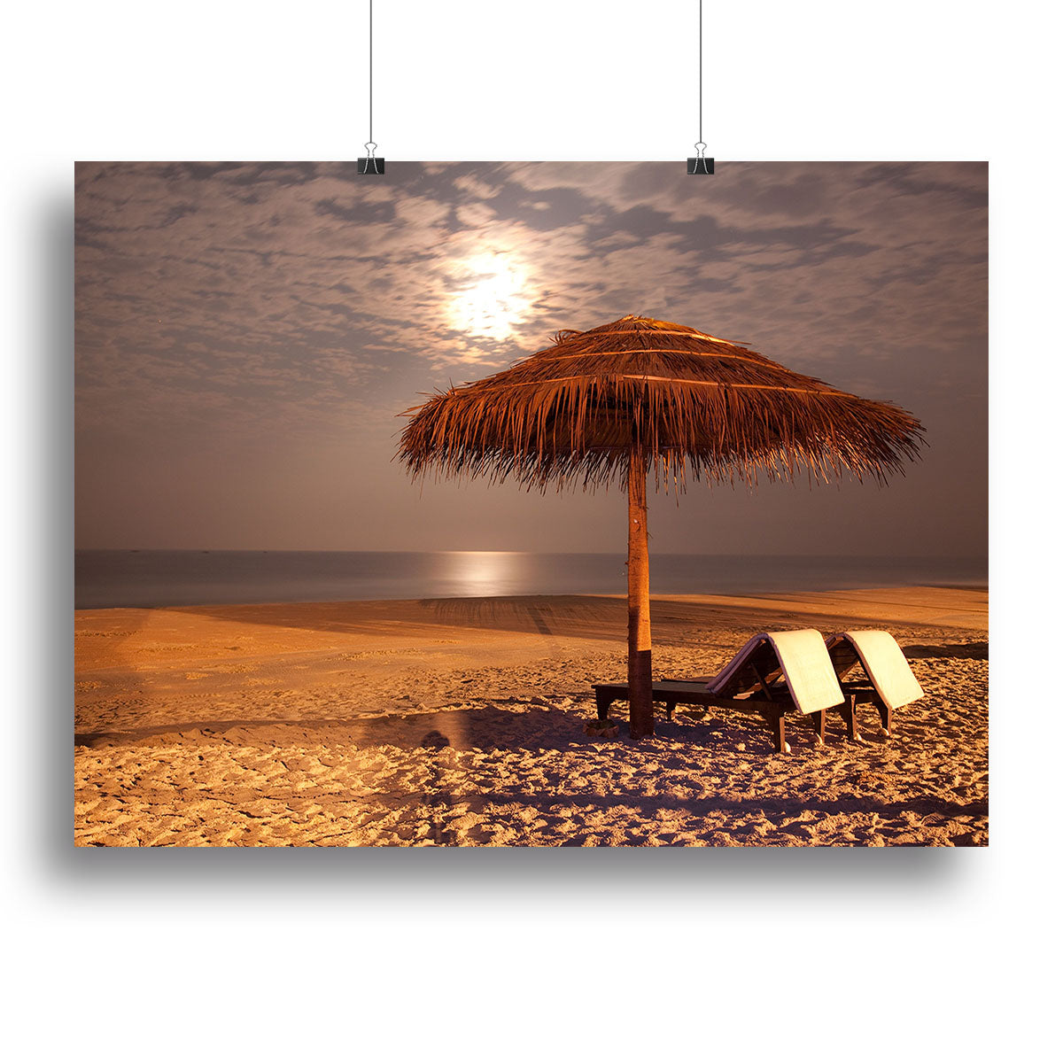 the sunset beach landscape Canvas Print or Poster - Canvas Art Rocks - 2