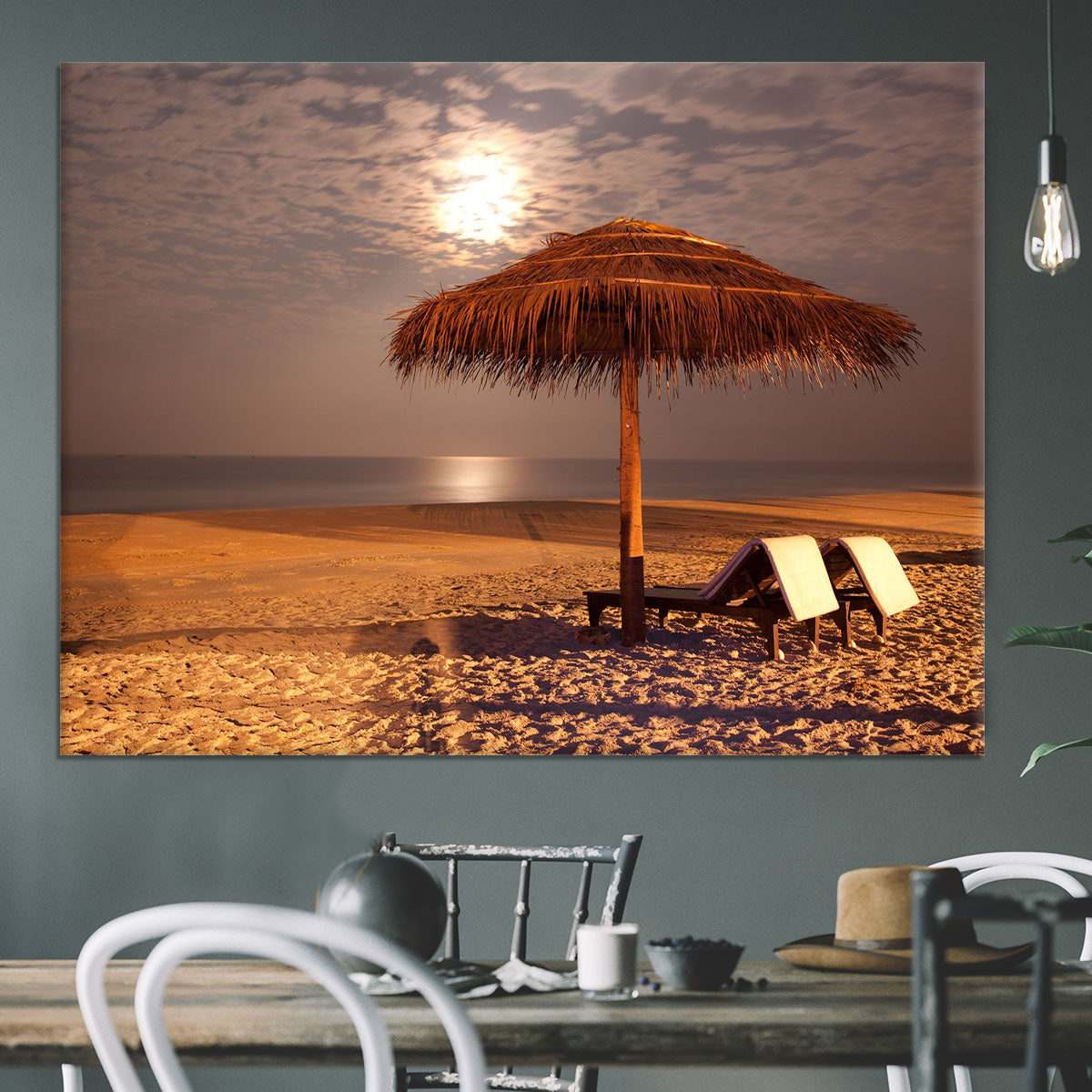 the sunset beach landscape Canvas Print or Poster - Canvas Art Rocks - 3