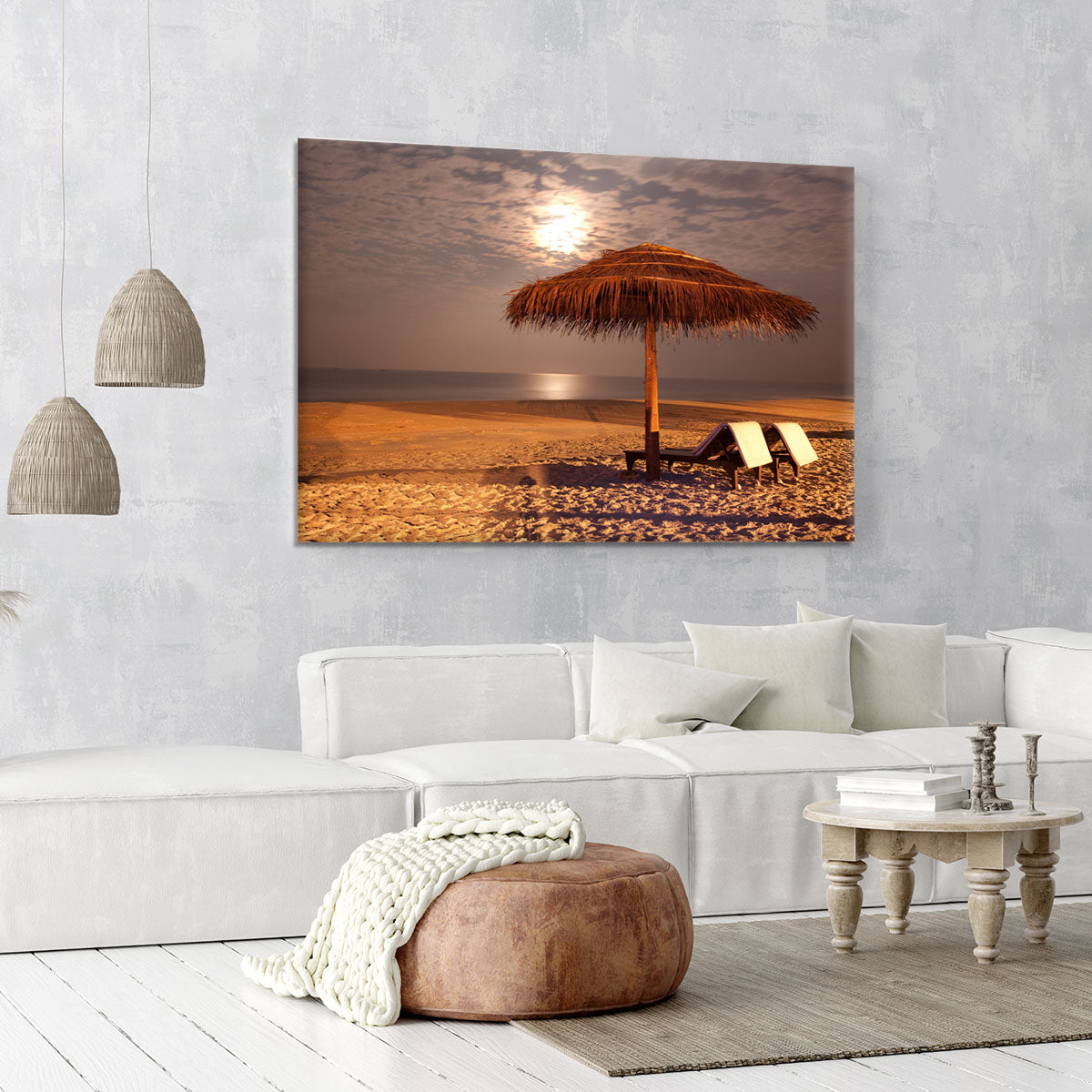 the sunset beach landscape Canvas Print or Poster - Canvas Art Rocks - 6