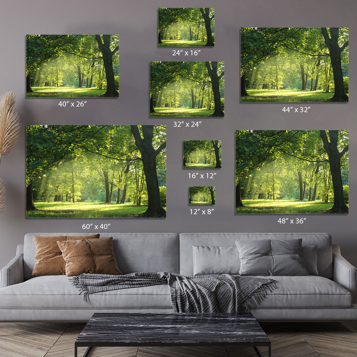 trees in a summer forest Canvas Print or Poster - Canvas Art Rocks - 7