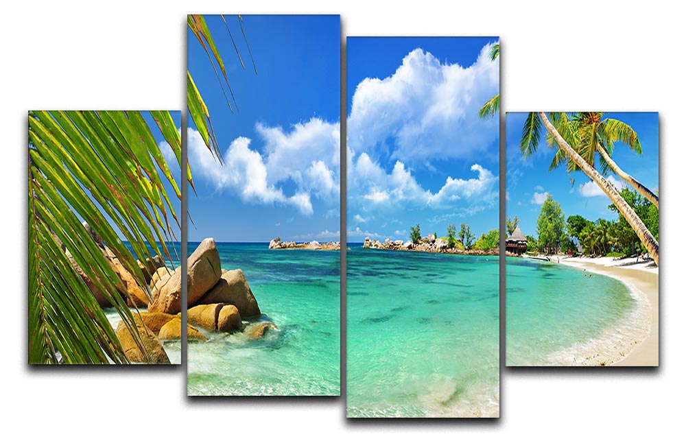 tropical paradise 4 Split Panel Canvas - Canvas Art Rocks - 1