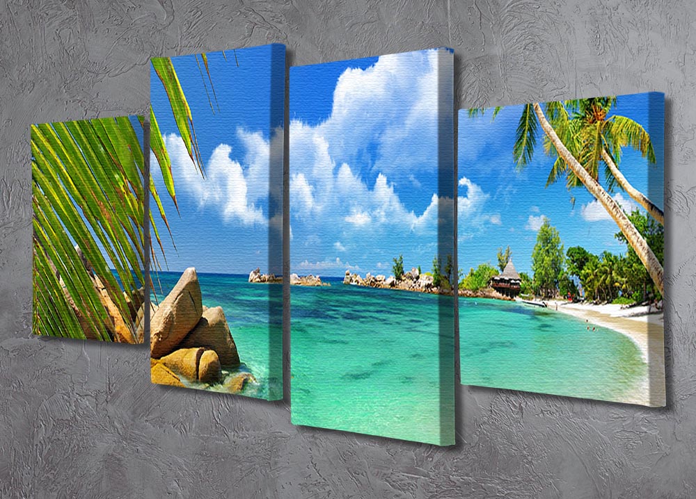 tropical paradise 4 Split Panel Canvas - Canvas Art Rocks - 2