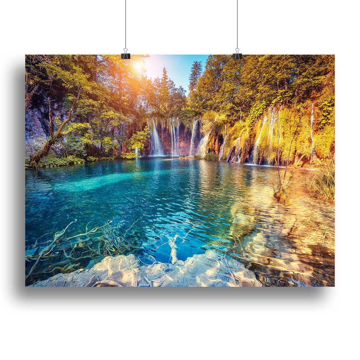 turquoise water and sunny beams Canvas Print or Poster - Canvas Art Rocks - 2