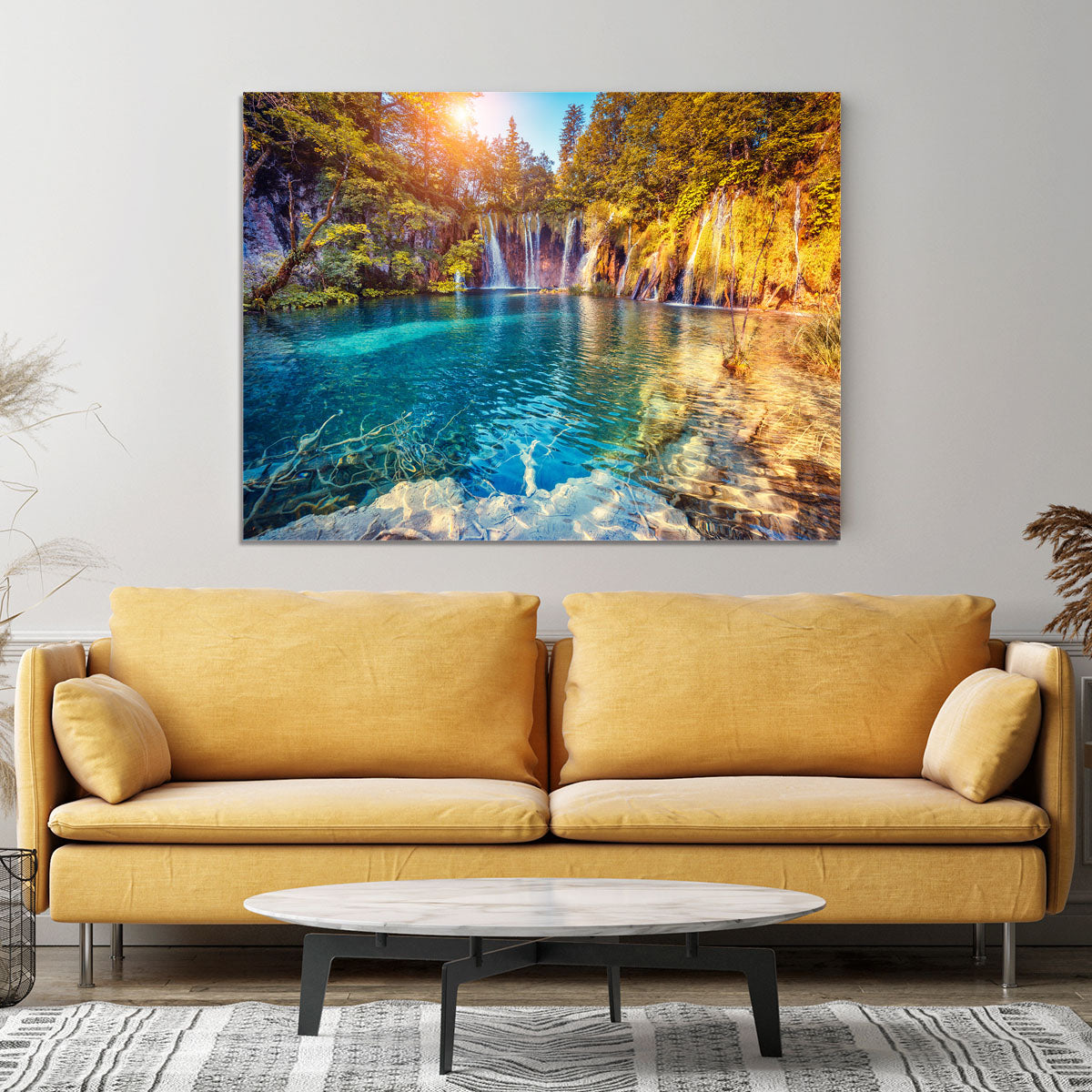 turquoise water and sunny beams Canvas Print or Poster - Canvas Art Rocks - 4