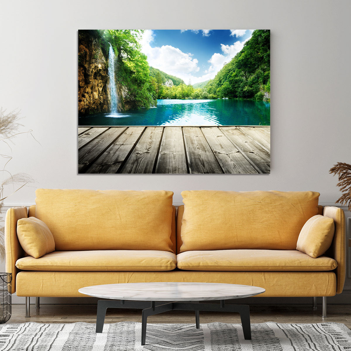waterfall in deep forest of croatia Canvas Print or Poster - Canvas Art Rocks - 4