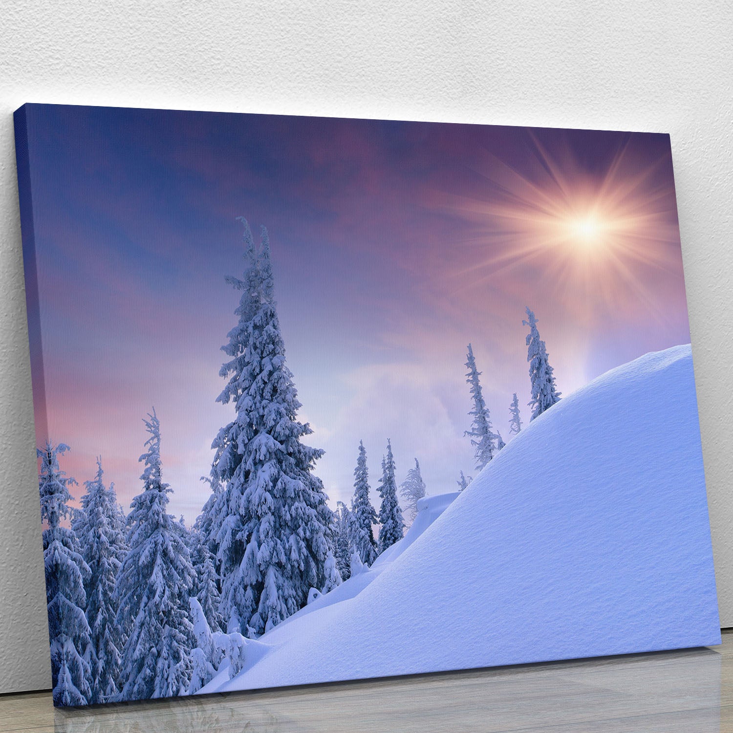 winter landscape in the mountains Canvas Print or Poster - Canvas Art Rocks - 1