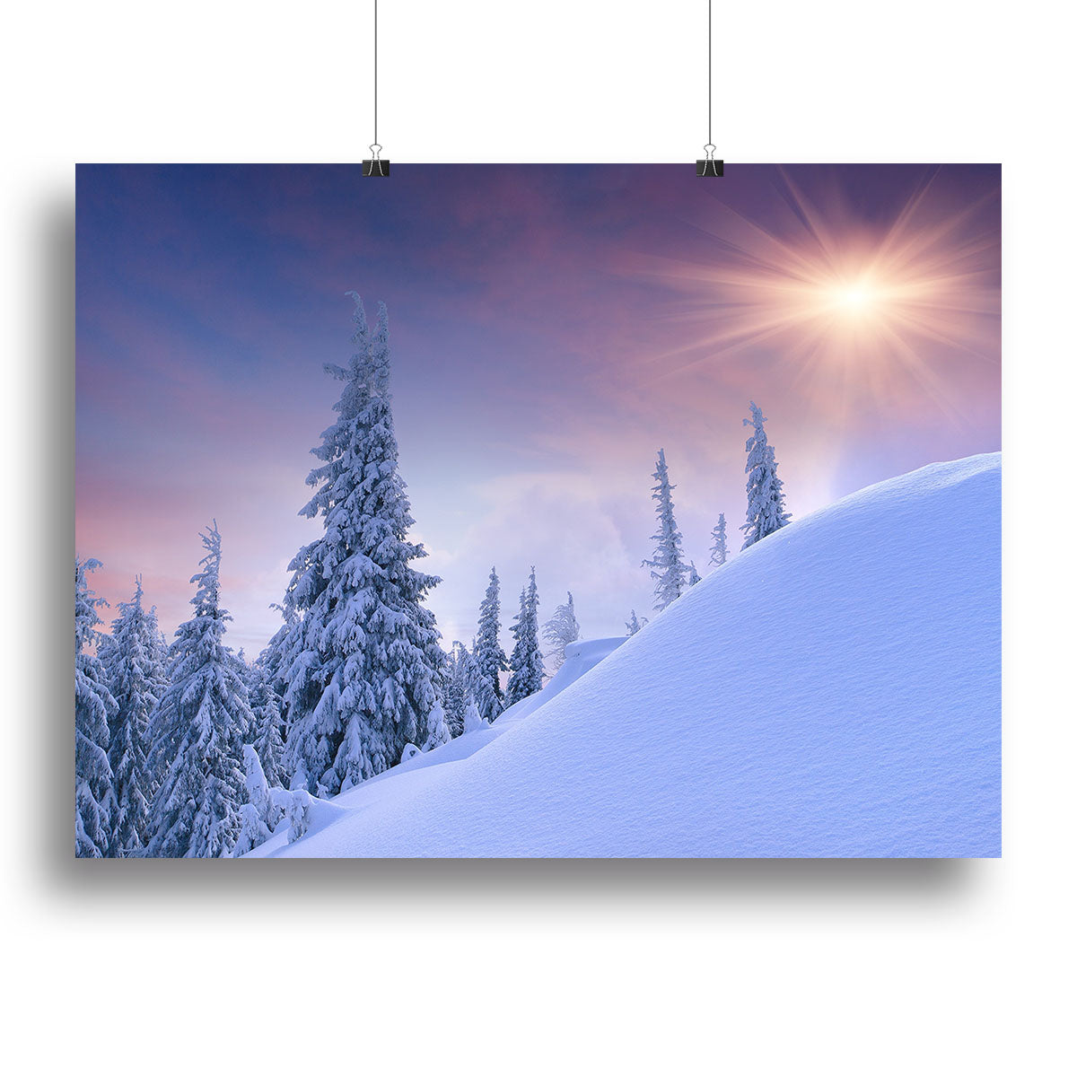 winter landscape in the mountains Canvas Print or Poster - Canvas Art Rocks - 2