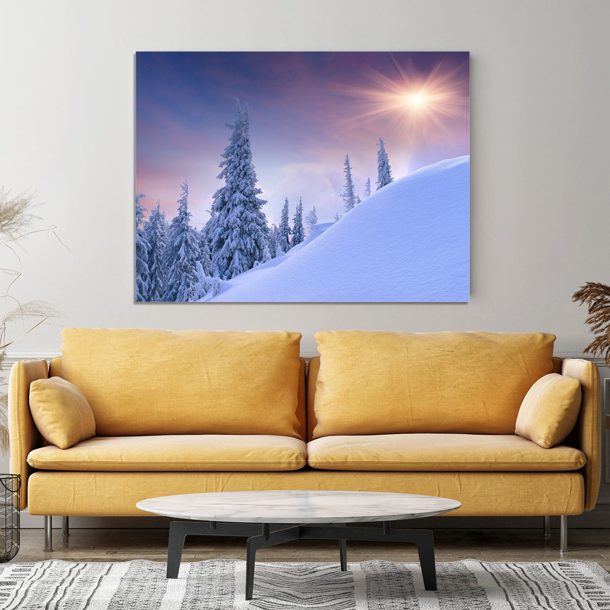 winter landscape in the mountains Canvas Print or Poster - Canvas Art Rocks - 4